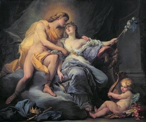 Apollo streichelt die Nymphe Leucothea